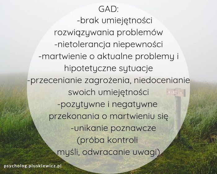 GAD - cechy